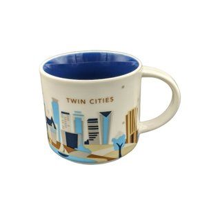 Starbucks 2016 Twin Cities Minnesota You Are Here 14oz Coffee Mug Cup Blue Brown